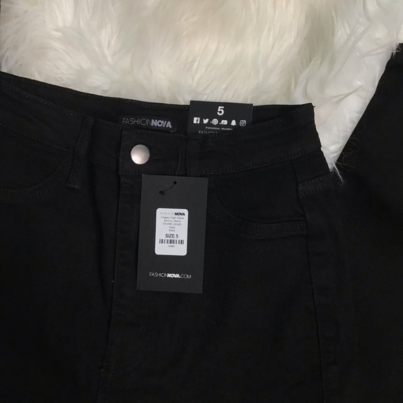 Black hi waist skinny jeans nwt shorter length - Picture 3 of 5